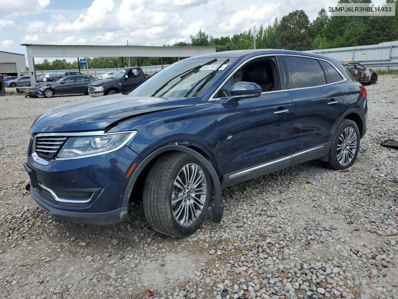 2LMPJ6LR3HBL16933 2017 Lincoln Mkx Reserve