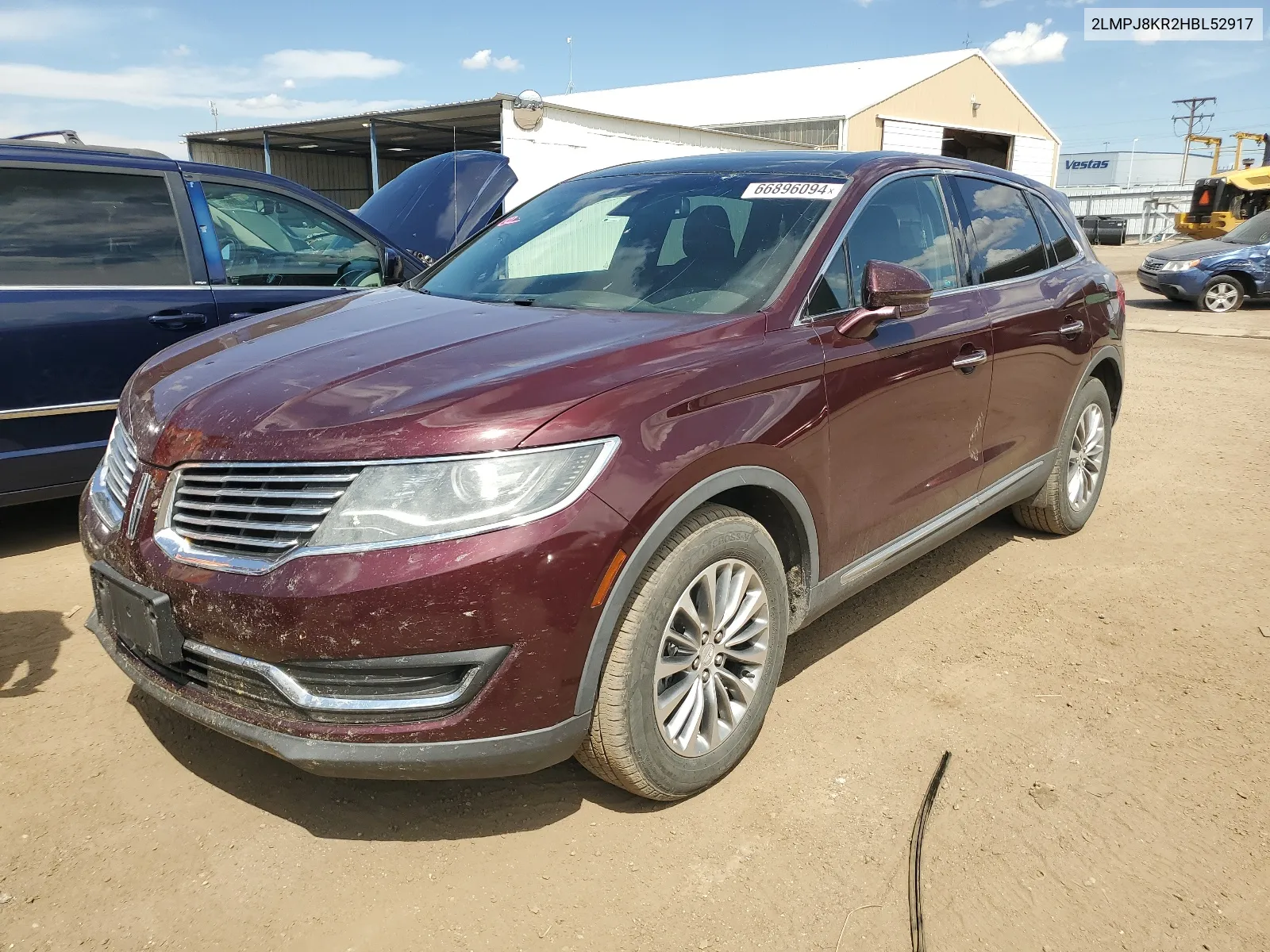 2017 Lincoln Mkx Select VIN: 2LMPJ8KR2HBL52917 Lot: 66896094