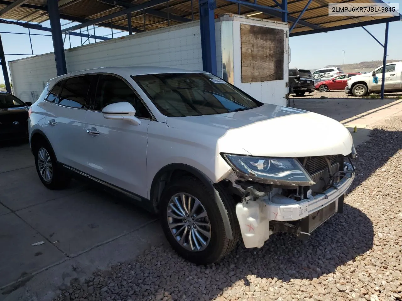 2018 Lincoln Mkx Select VIN: 2LMPJ6KR7JBL49845 Lot: 57484424