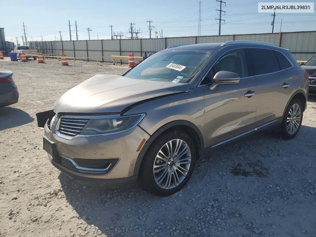 2018 Lincoln Mkx Reserve VIN: 2LMPJ6LR3JBL39831 Lot: 58403644