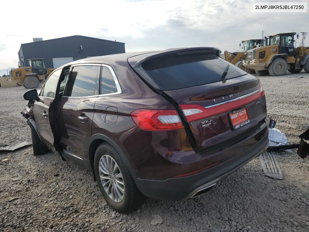 2018 Lincoln Mkx Select VIN: 2LMPJ8KR5JBL47250 Lot: 59302284