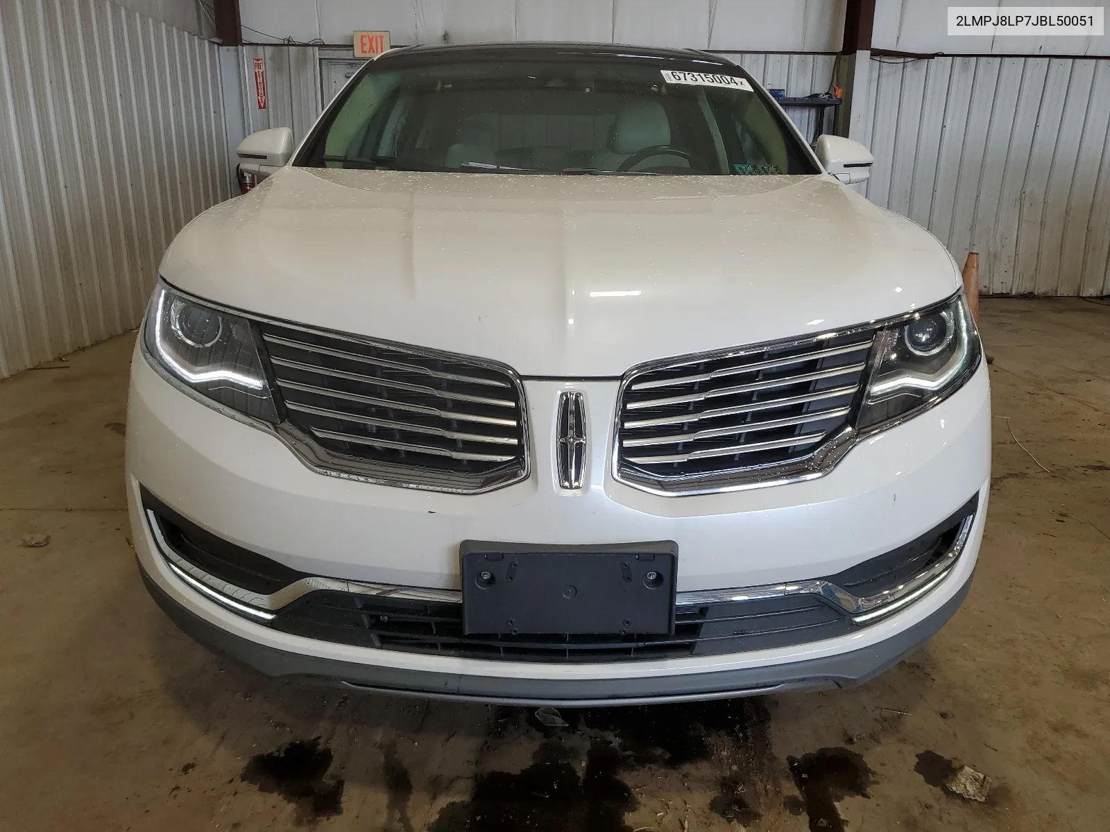 2018 Lincoln Mkx Reserve VIN: 2LMPJ8LP7JBL50051 Lot: 67315004