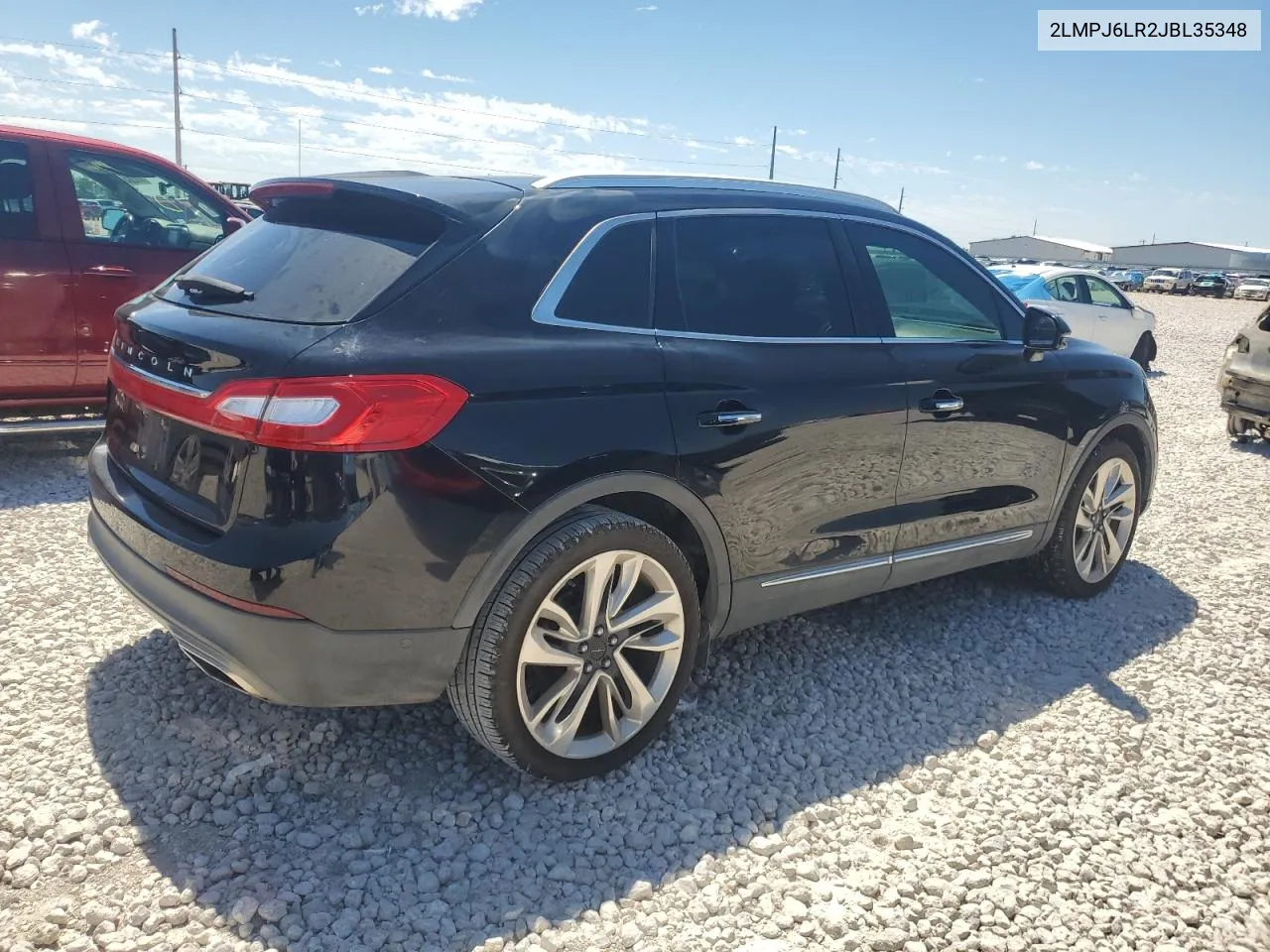 2018 Lincoln Mkx Reserve VIN: 2LMPJ6LR2JBL35348 Lot: 70741404