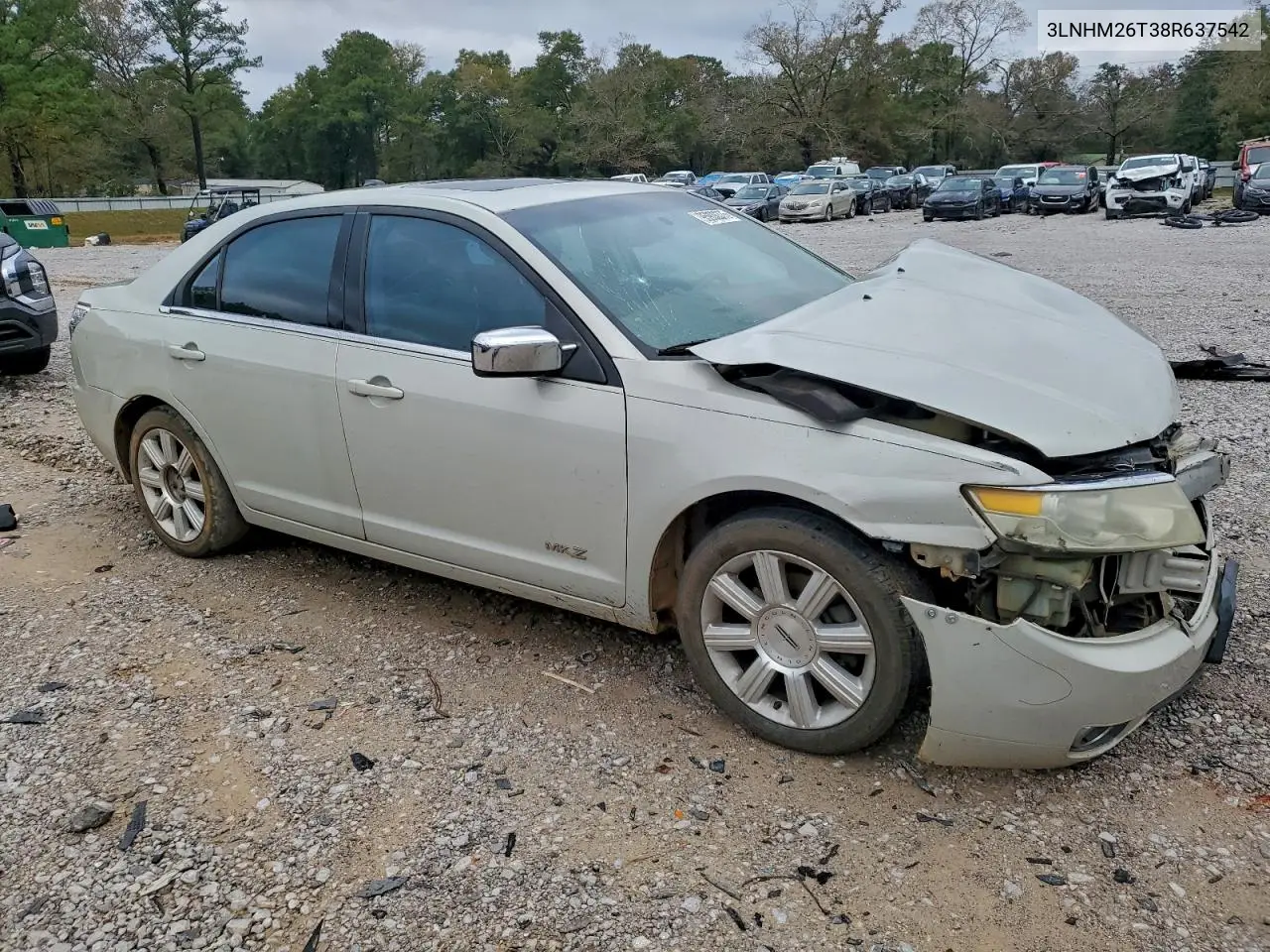 3LNHM26T38R637542 2008 Lincoln Mkz