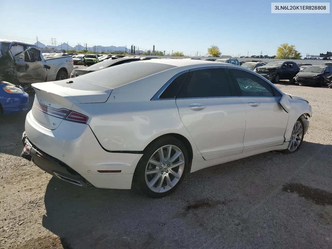 2014 Lincoln Mkz VIN: 3LN6L2GK1ER828808 Lot: 52717234