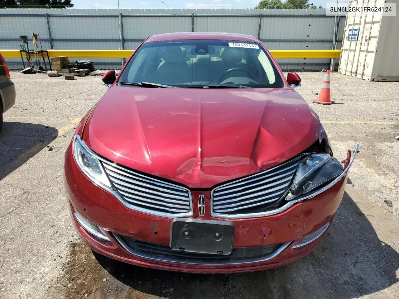 2015 Lincoln Mkz VIN: 3LN6L2GK1FR624124 Lot: 70043114