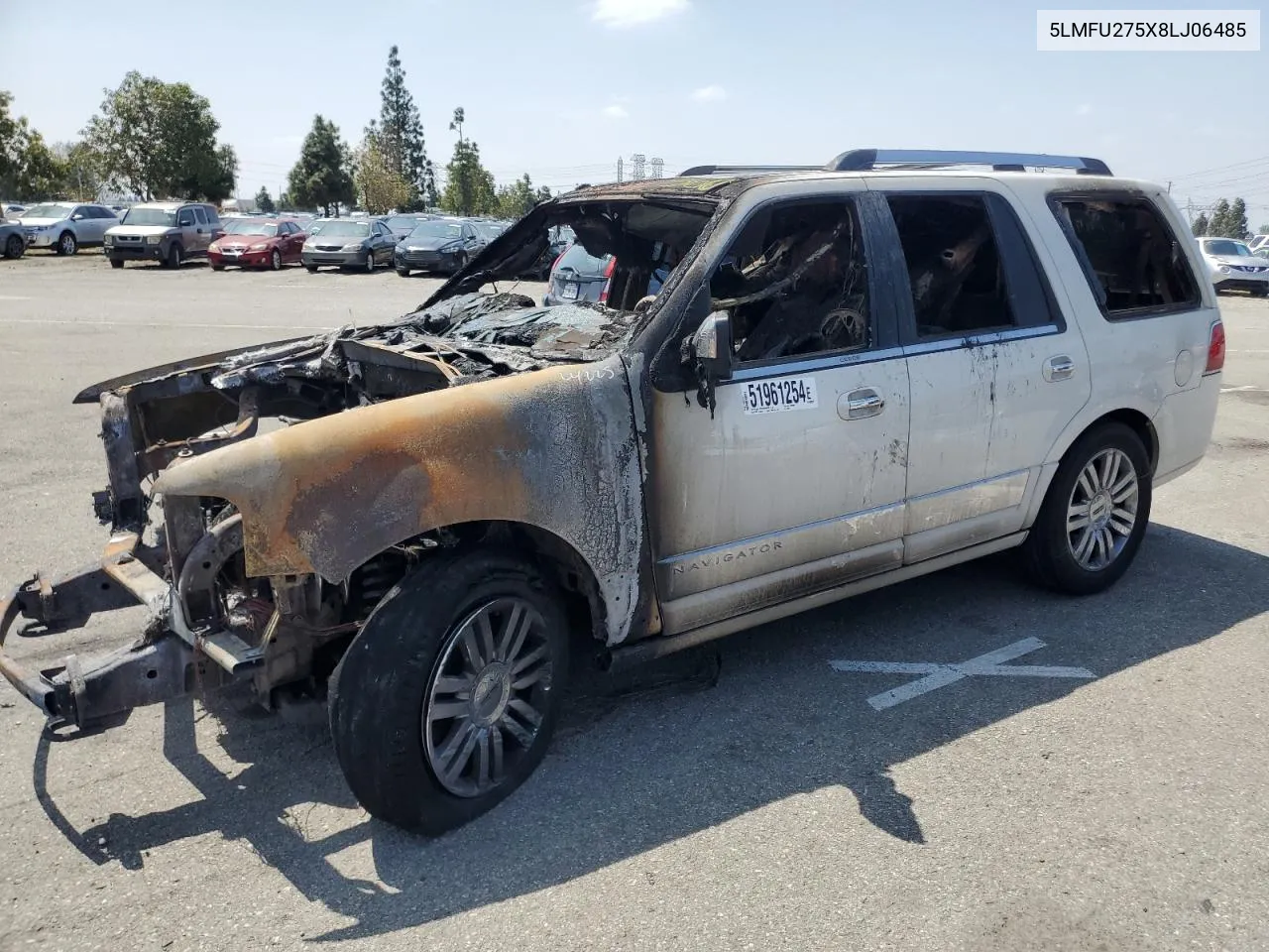 2008 Lincoln Navigator VIN: 5LMFU275X8LJ06485 Lot: 51961254