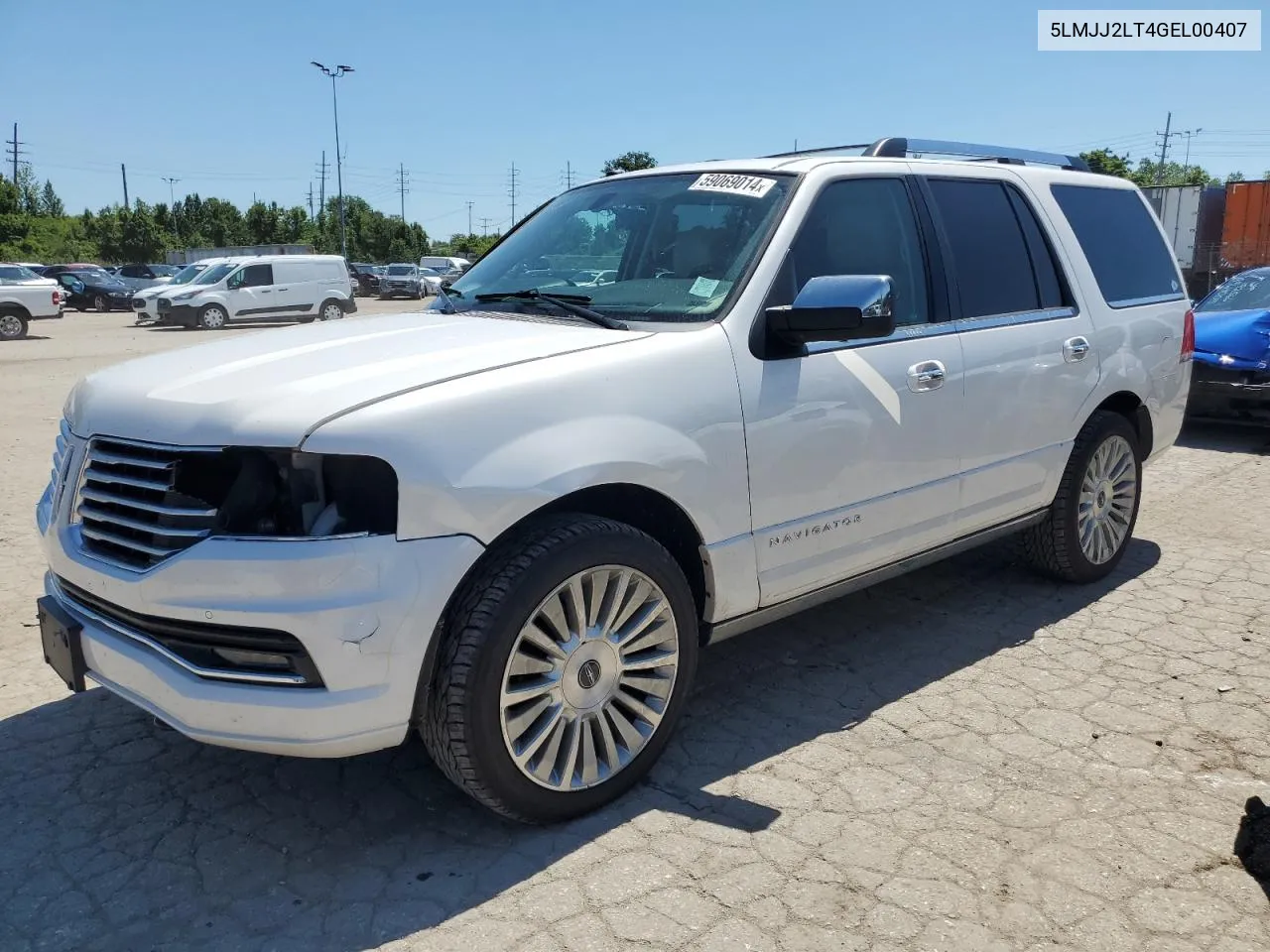 2016 Lincoln Navigator Reserve VIN: 5LMJJ2LT4GEL00407 Lot: 59069014