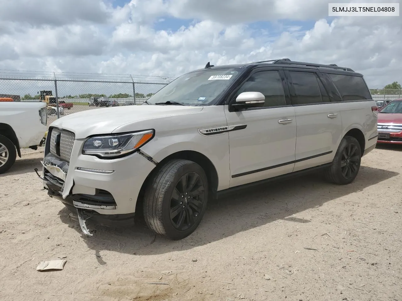 2022 Lincoln Navigator L Reserve VIN: 5LMJJ3LT5NEL04808 Lot: 59708234