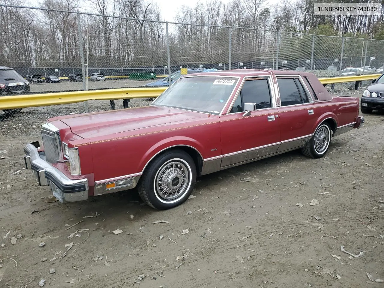 1984 Lincoln Town Car VIN: 1LNBP96F9EY743880 Lot: 44612704