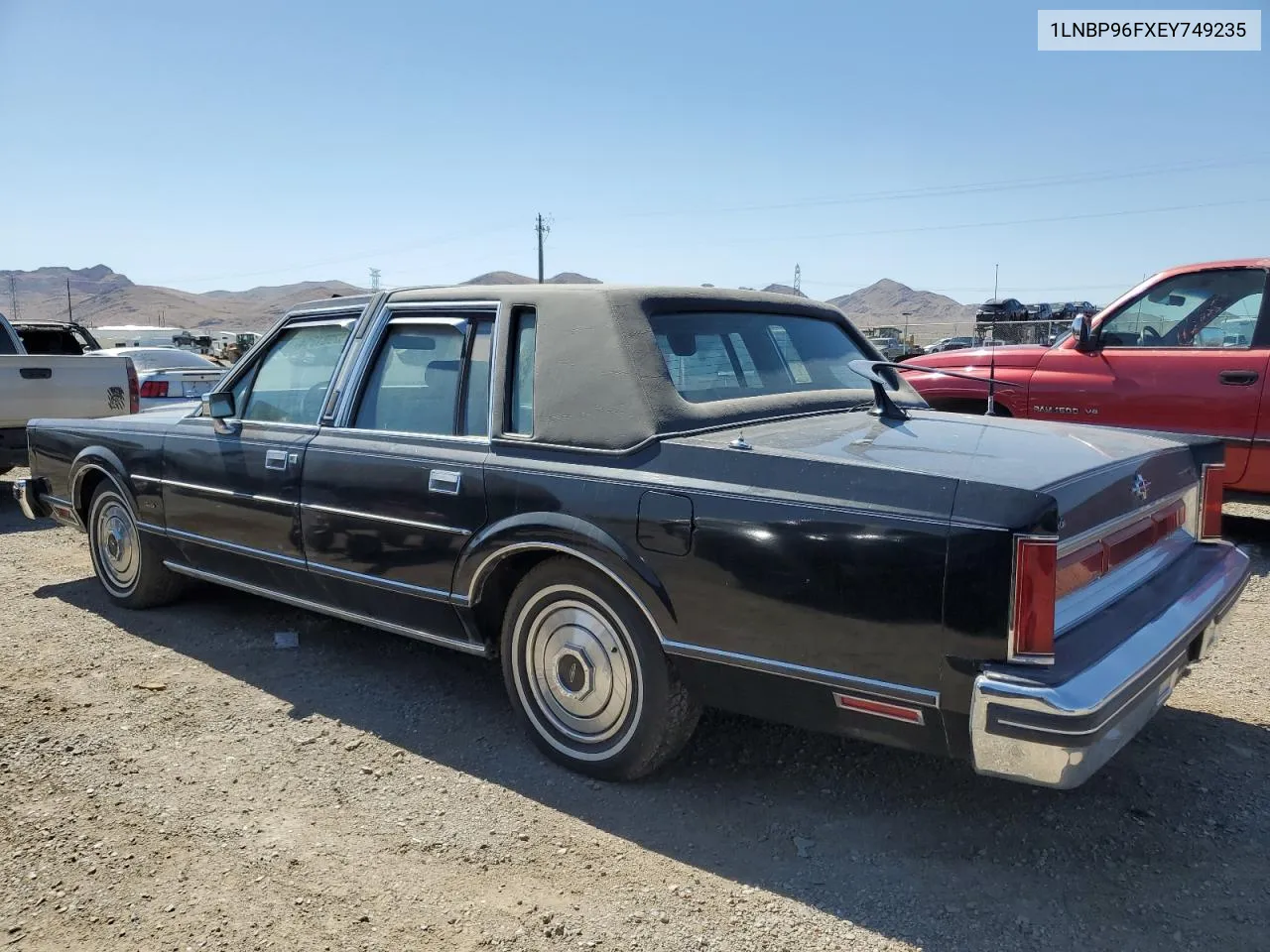 1984 Lincoln Town Car VIN: 1LNBP96FXEY749235 Lot: 57981314