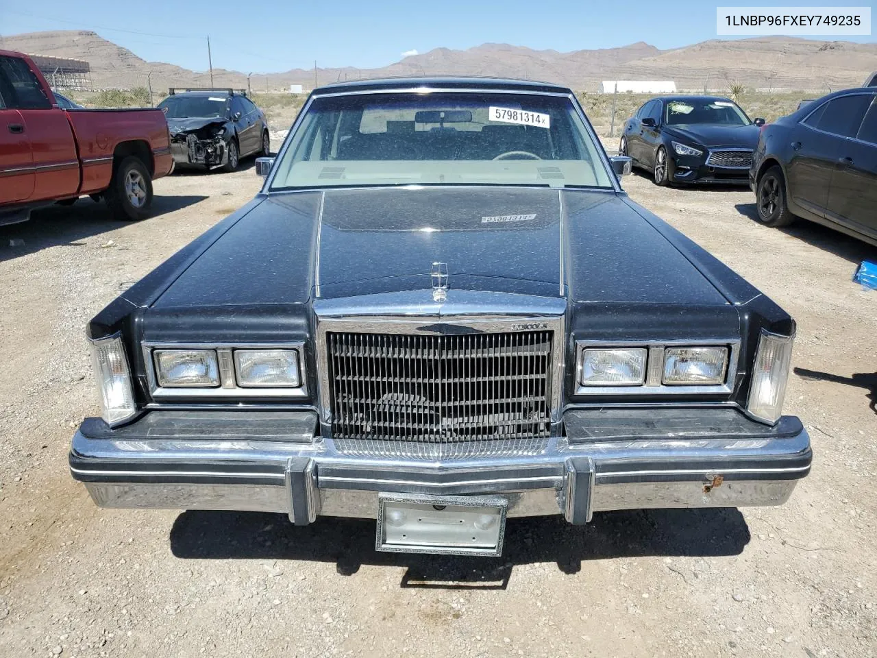 1984 Lincoln Town Car VIN: 1LNBP96FXEY749235 Lot: 57981314