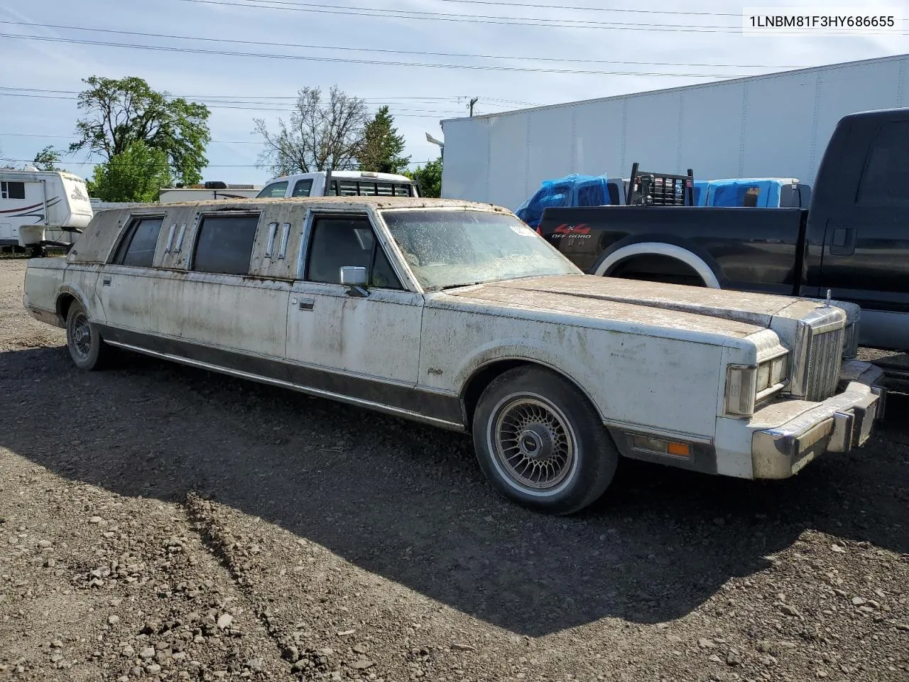 1987 Lincoln Town Car VIN: 1LNBM81F3HY686655 Lot: 53877374