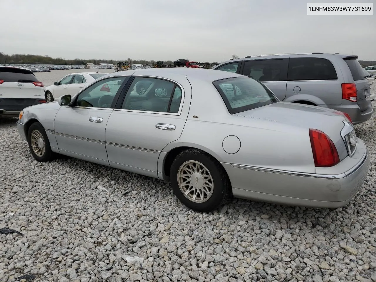 1998 Lincoln Town Car Cartier VIN: 1LNFM83W3WY731699 Lot: 51577634