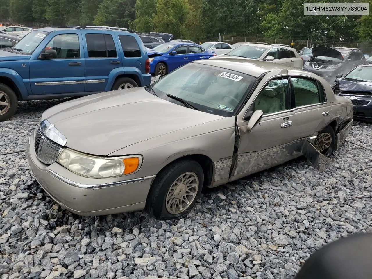 2000 Lincoln Town Car Signature VIN: 1LNHM82W8YY783004 Lot: 67736324