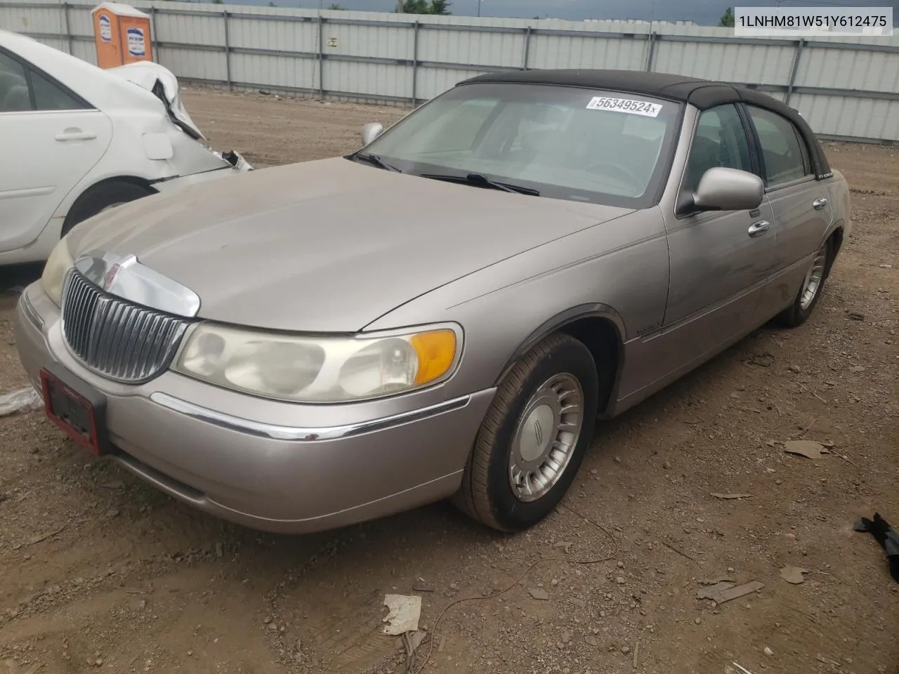 1LNHM81W51Y612475 2001 Lincoln Town Car Executive