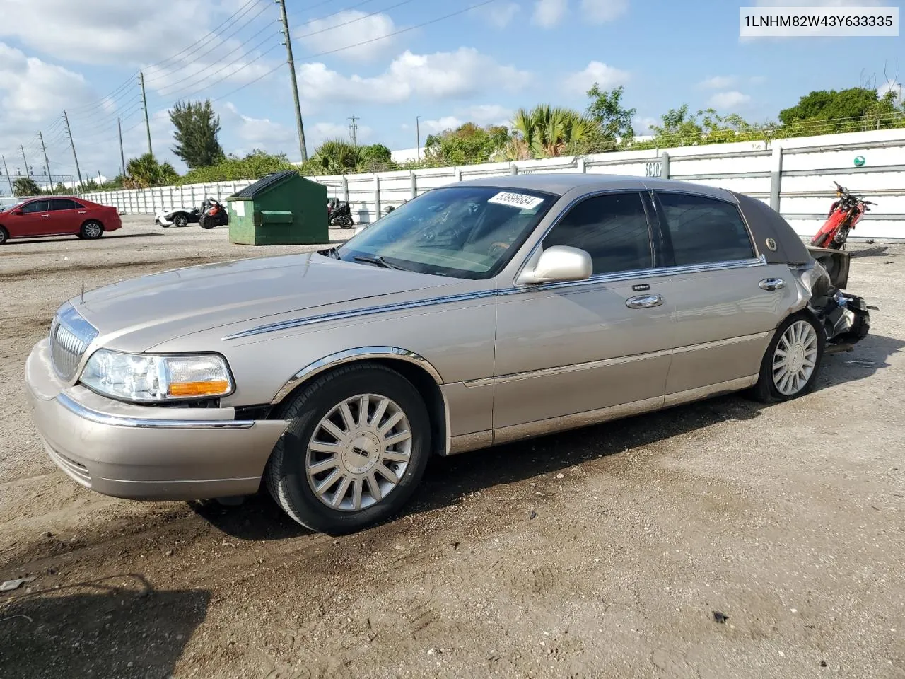 1LNHM82W43Y633335 2003 Lincoln Town Car Signature