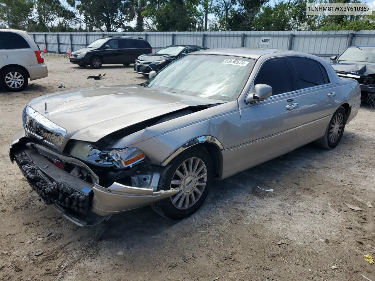 1LNHM81WX3Y610367 2003 Lincoln Town Car Executive