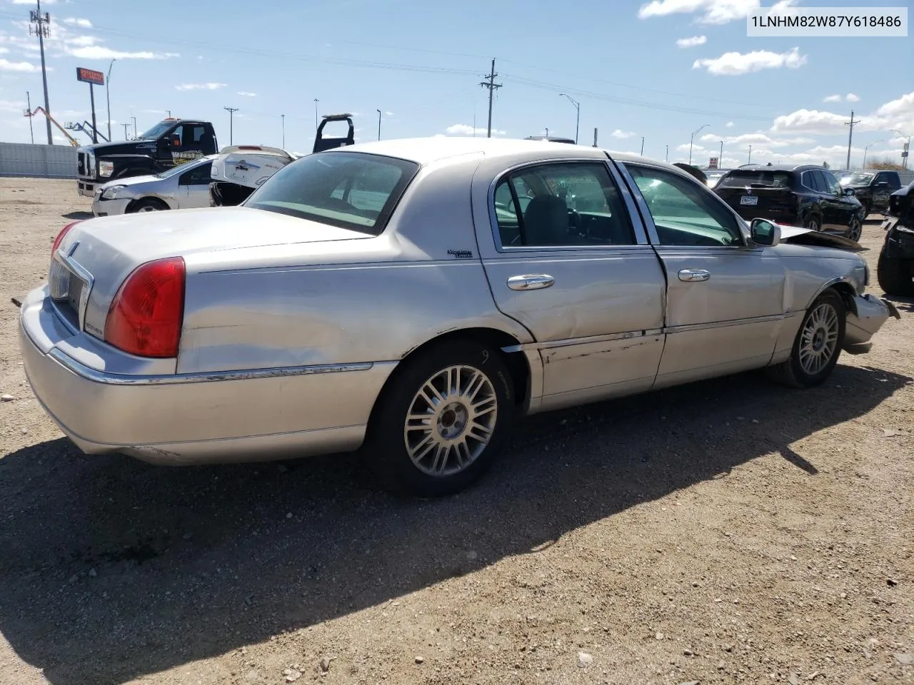 1LNHM82W87Y618486 2007 Lincoln Town Car Signature Limited