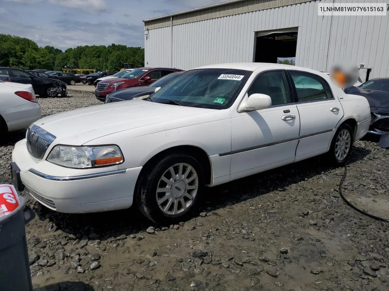 1LNHM81W07Y615163 2007 Lincoln Town Car Signature