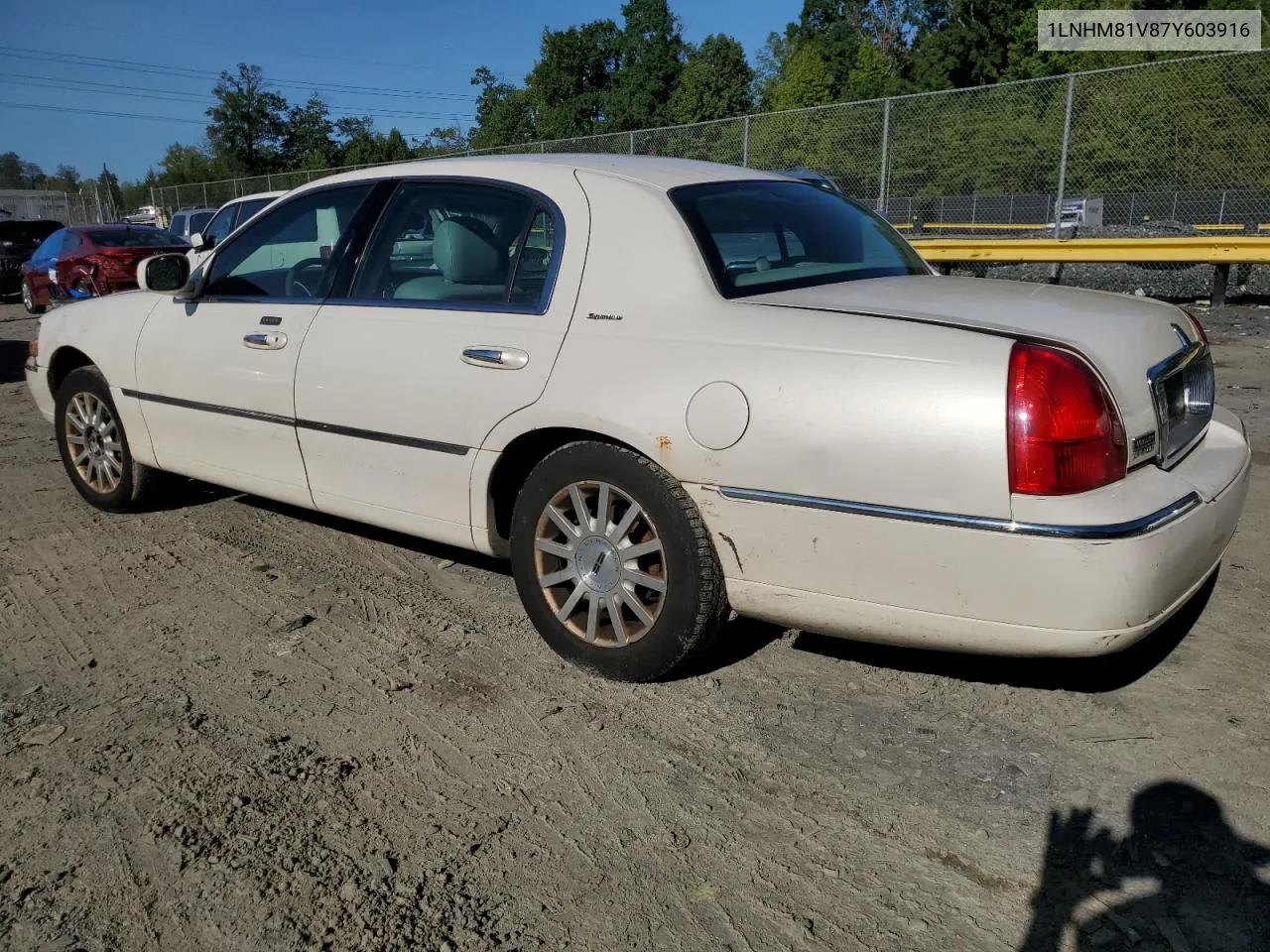 2007 Lincoln Town Car Signature VIN: 1LNHM81V87Y603916 Lot: 69782834