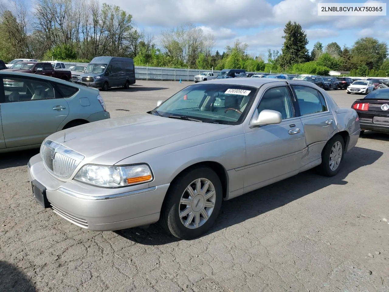 2010 Lincoln Town Car Signature Limited VIN: 2LNBL8CV1AX750365 Lot: 53690924