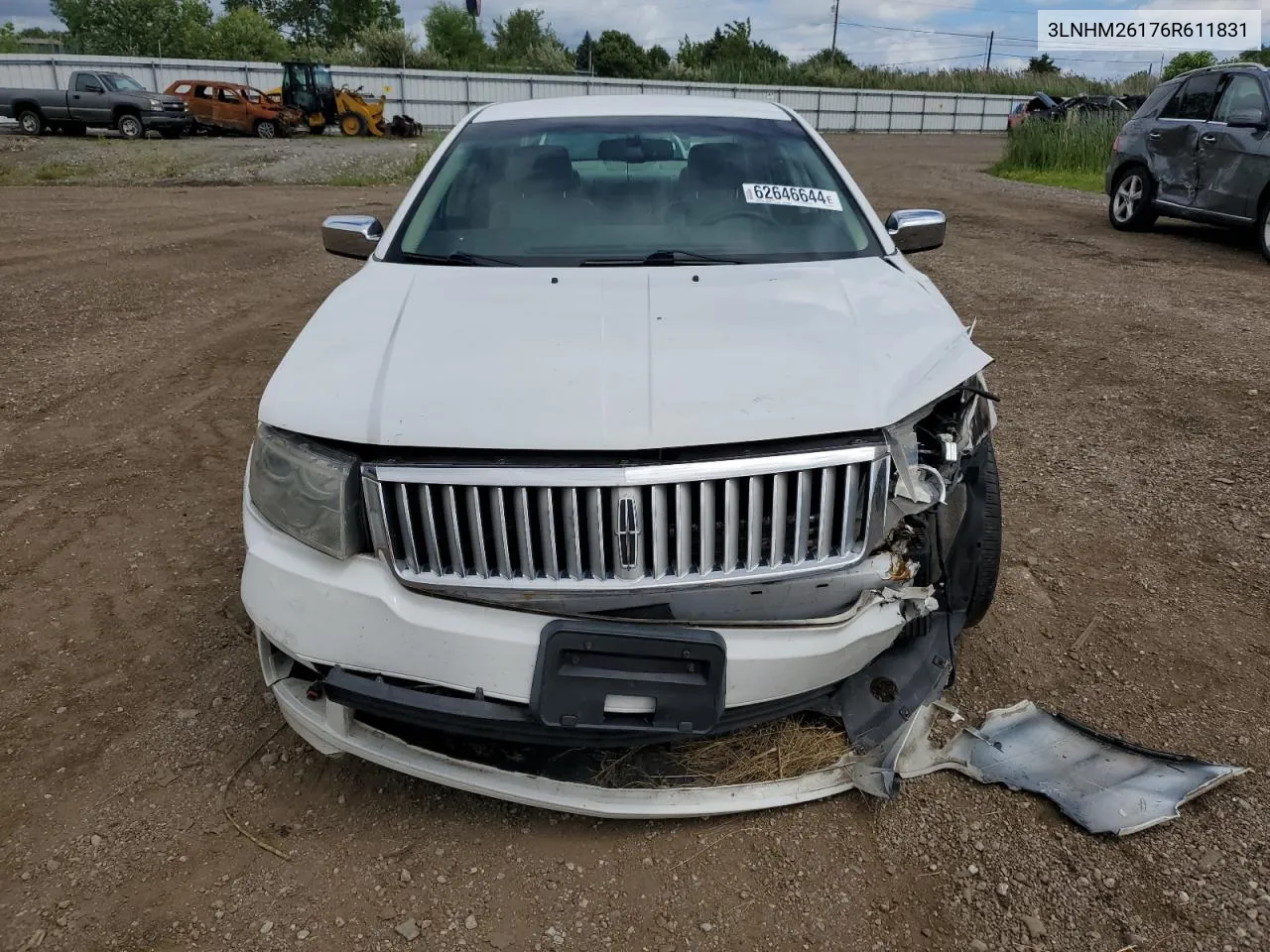 2006 Lincoln Zephyr VIN: 3LNHM26176R611831 Lot: 62646644