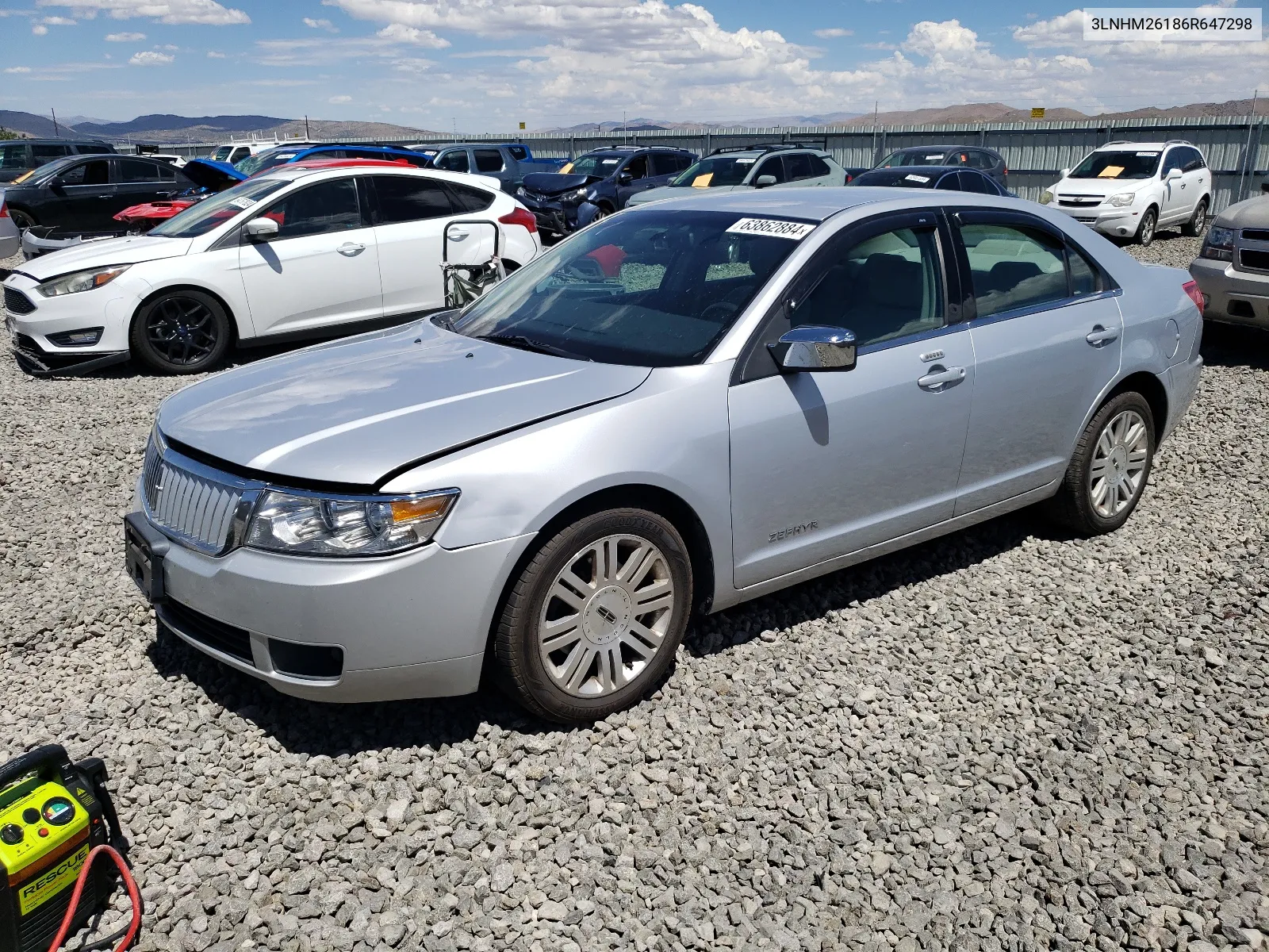 2006 Lincoln Zephyr VIN: 3LNHM26186R647298 Lot: 63862884