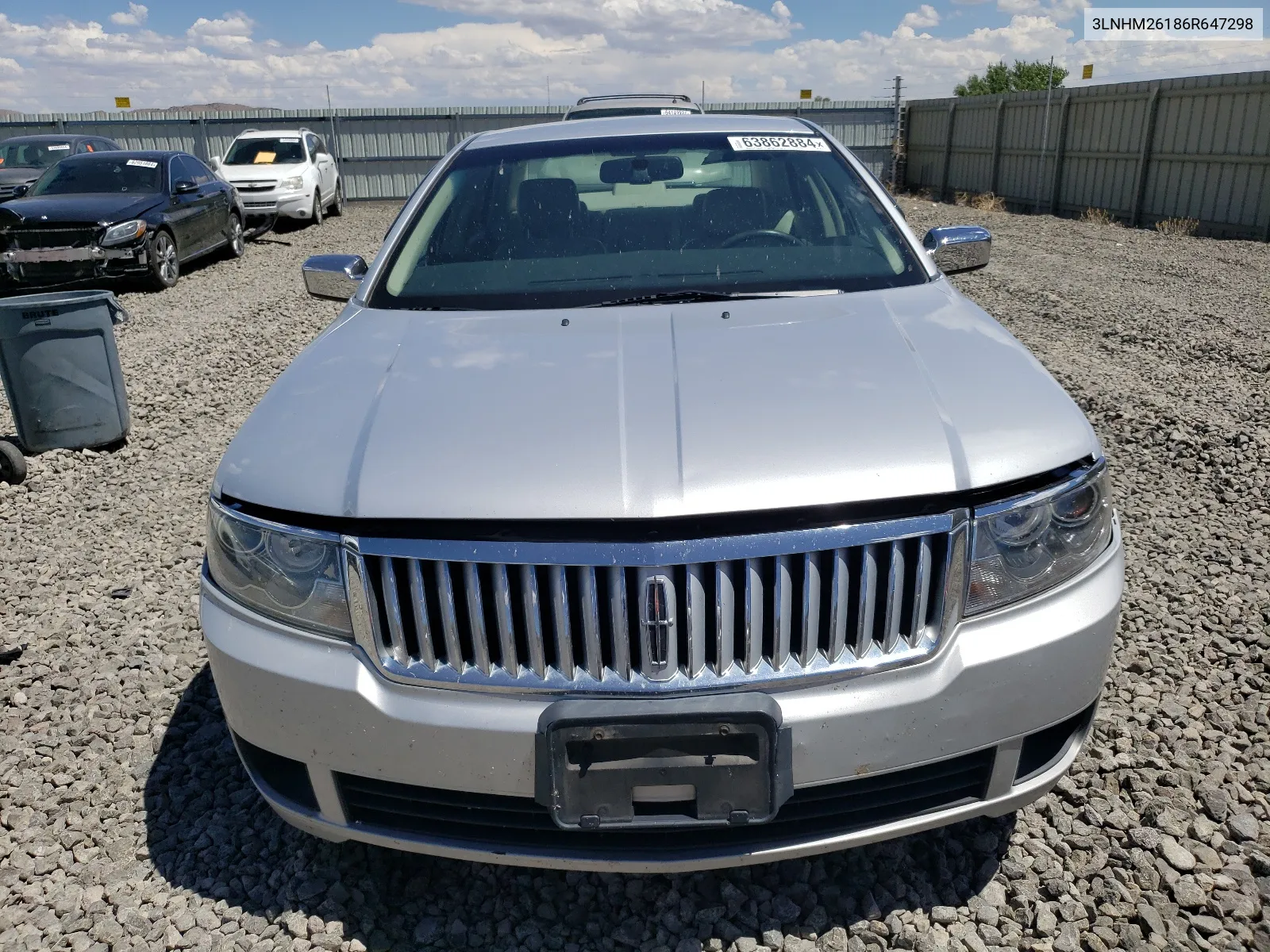 2006 Lincoln Zephyr VIN: 3LNHM26186R647298 Lot: 63862884