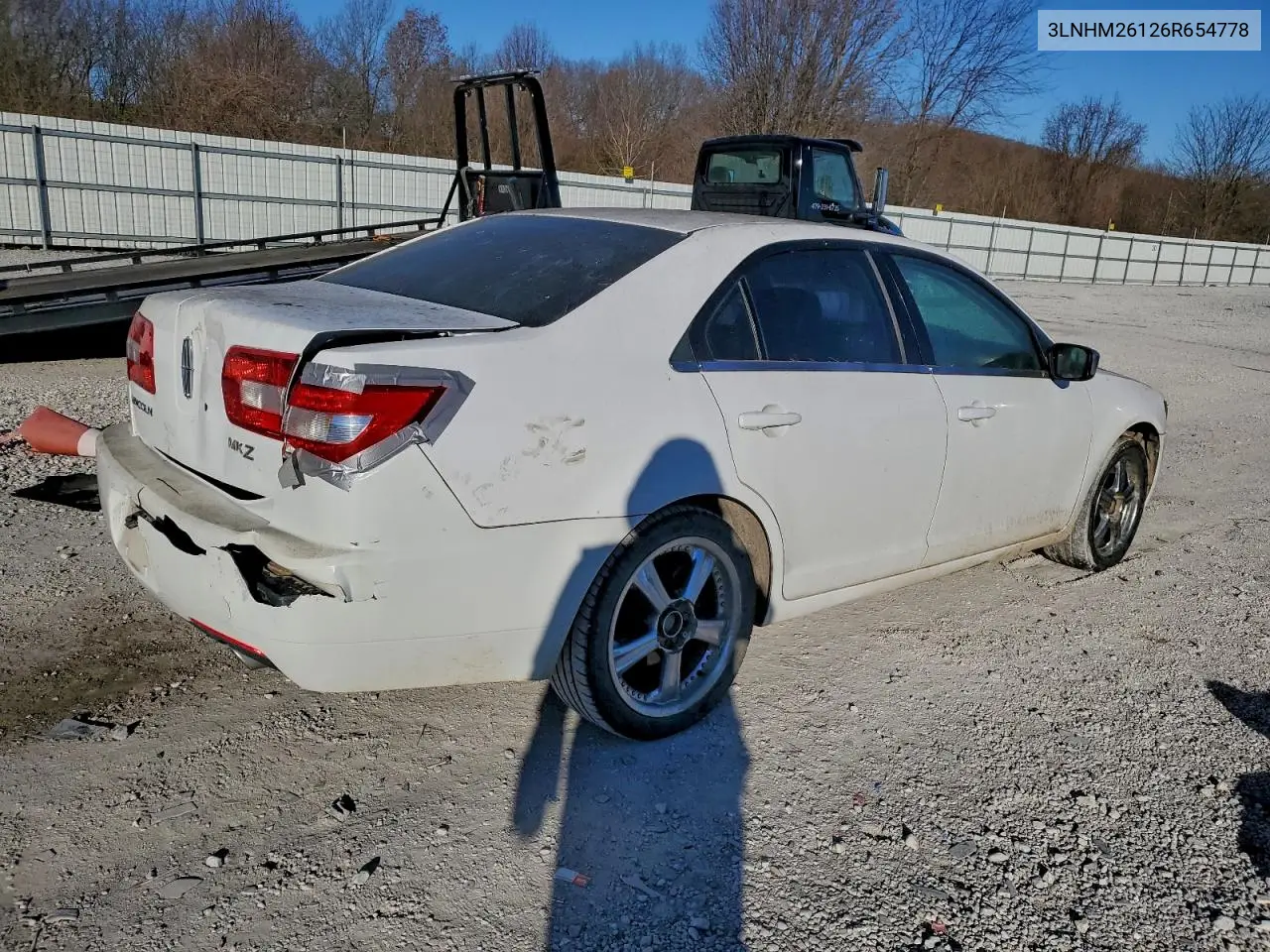 2006 Linc Mkz VIN: 3LNHM26126R654778 Lot: 99626515