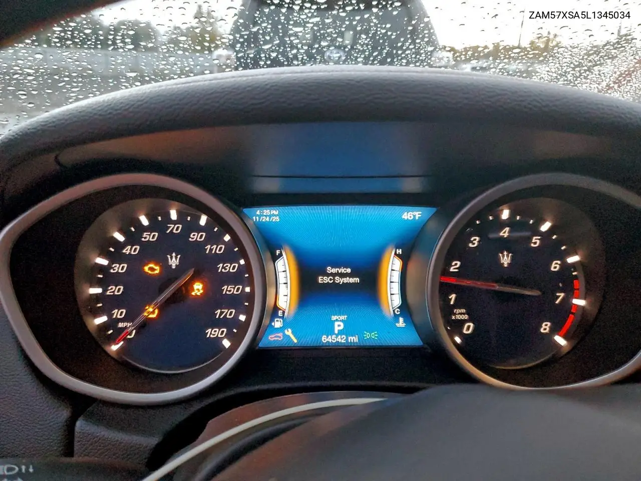 ZAM57XSA5L1345034 2020 Maserati Ghibli