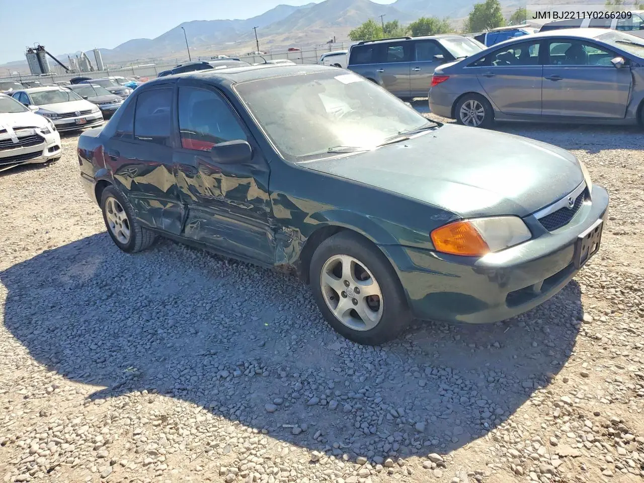 2000 Mazda Protege Es VIN: JM1BJ2211Y0266209 Lot: 56150106
