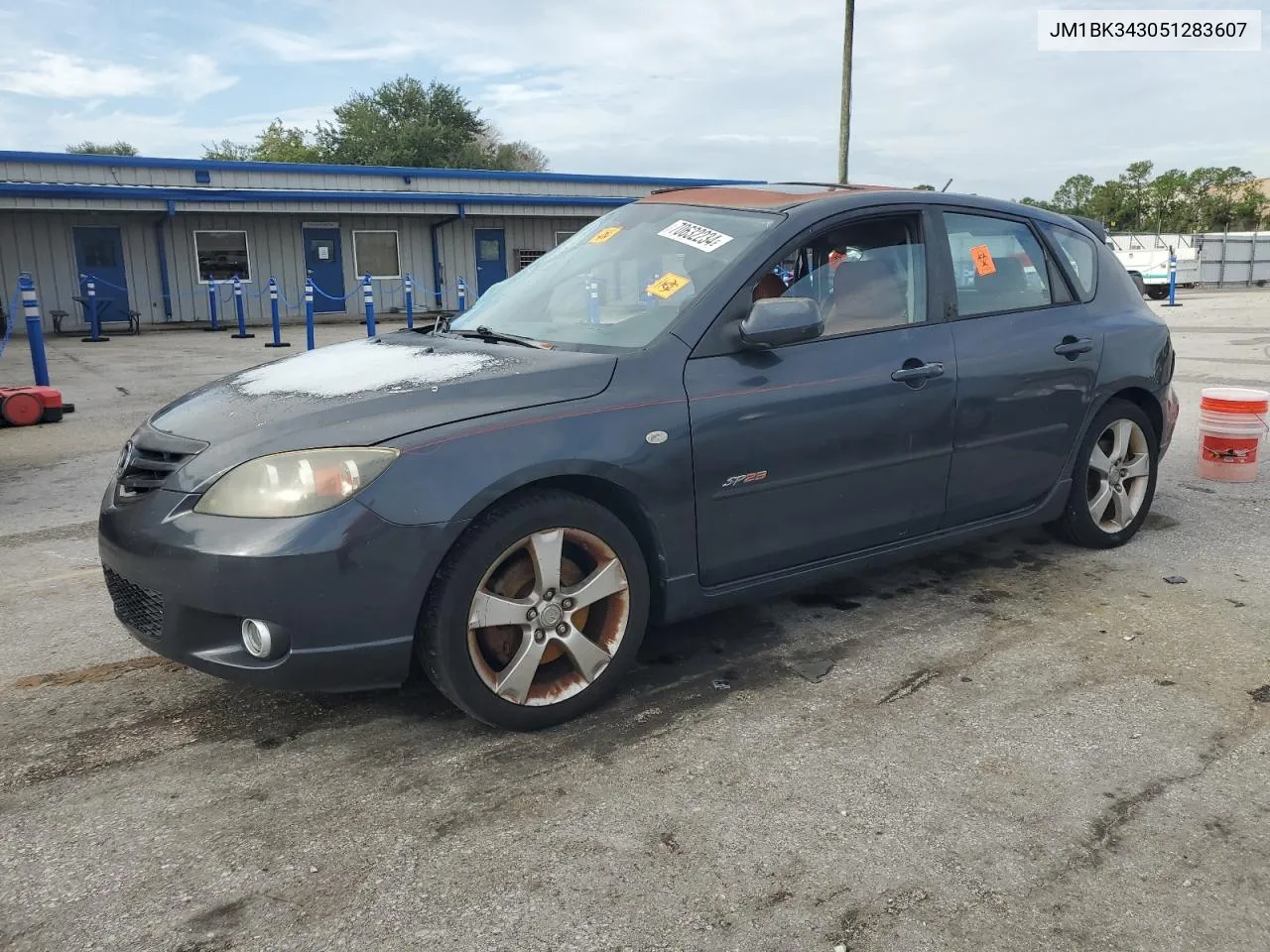 2005 Mazda 3 Hatchback VIN: JM1BK343051283607 Lot: 70632234