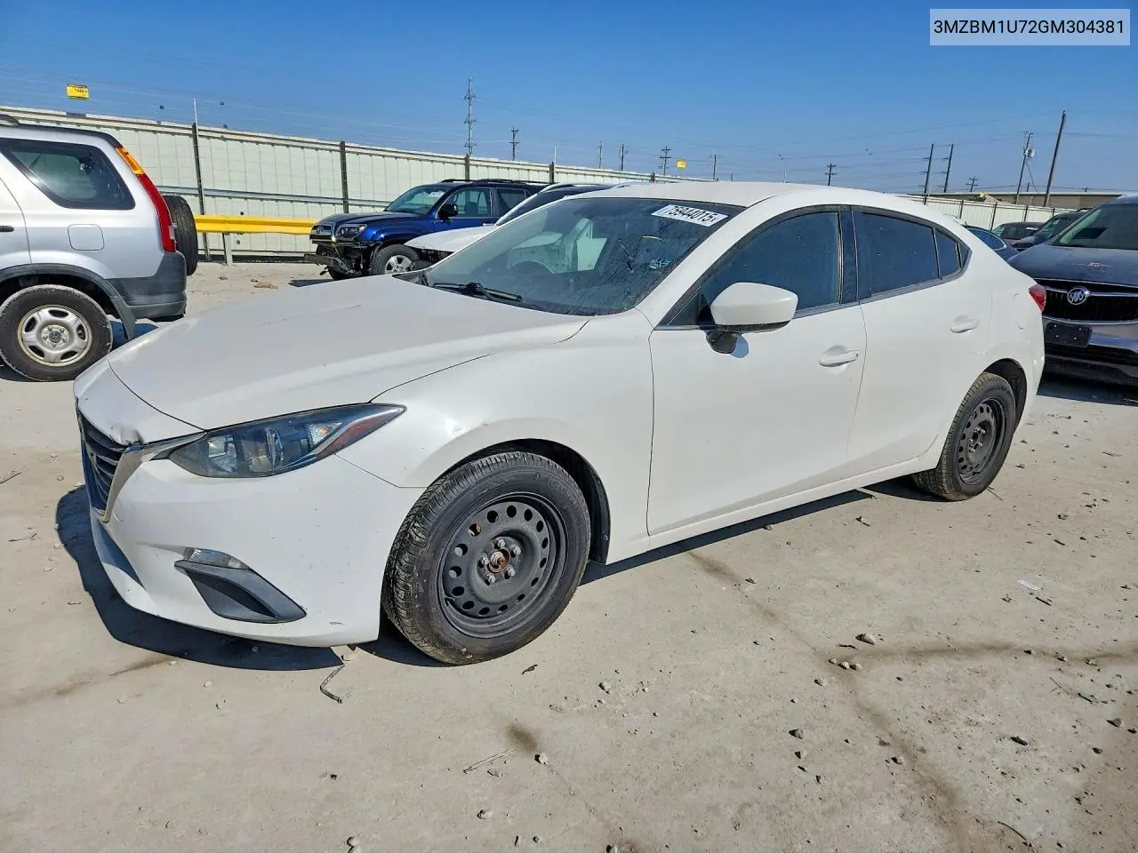 3MZBM1U72GM304381 2016 Mazda 3 Sport
