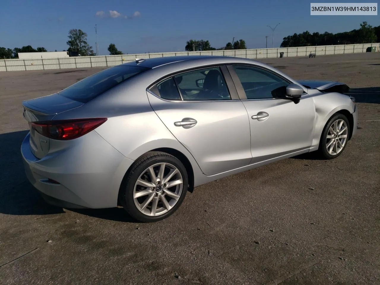 2017 Mazda 3 Grand Touring VIN: 3MZBN1W39HM143813 Lot: 72576844