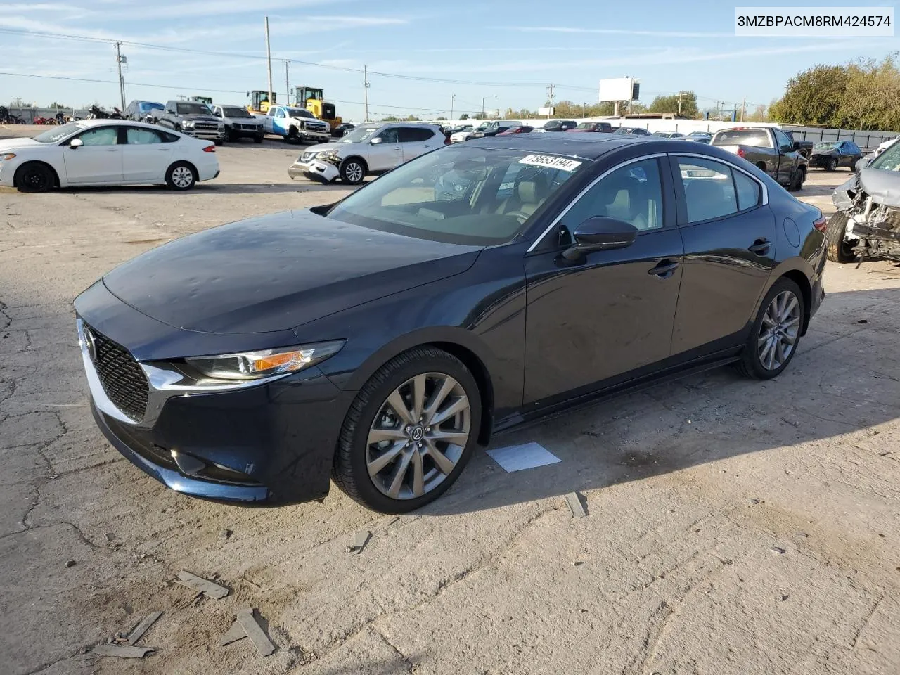 2024 Mazda 3 Preferred VIN: 3MZBPACM8RM424574 Lot: 73653194