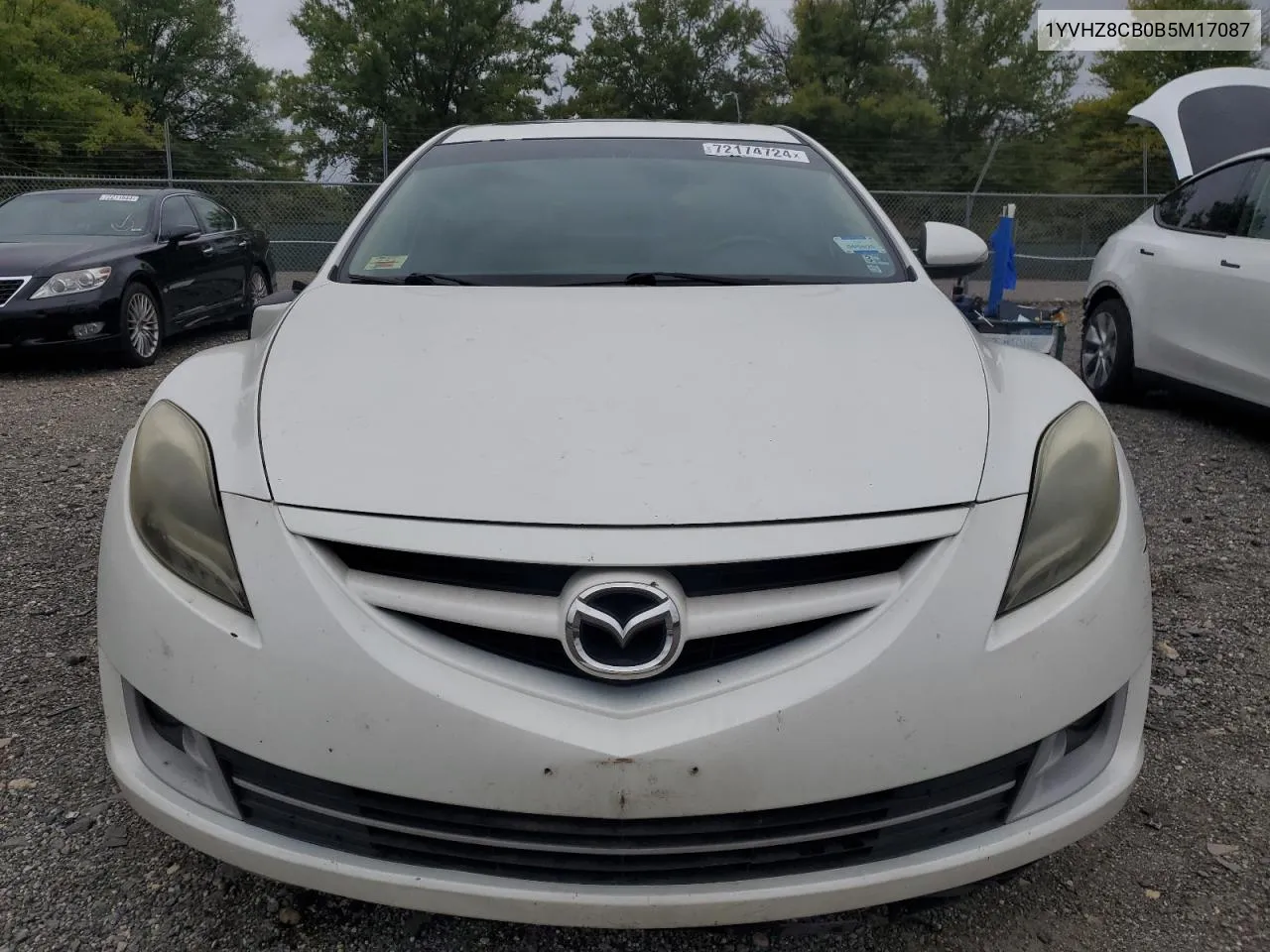 1YVHZ8CB0B5M17087 2011 Mazda 6 S