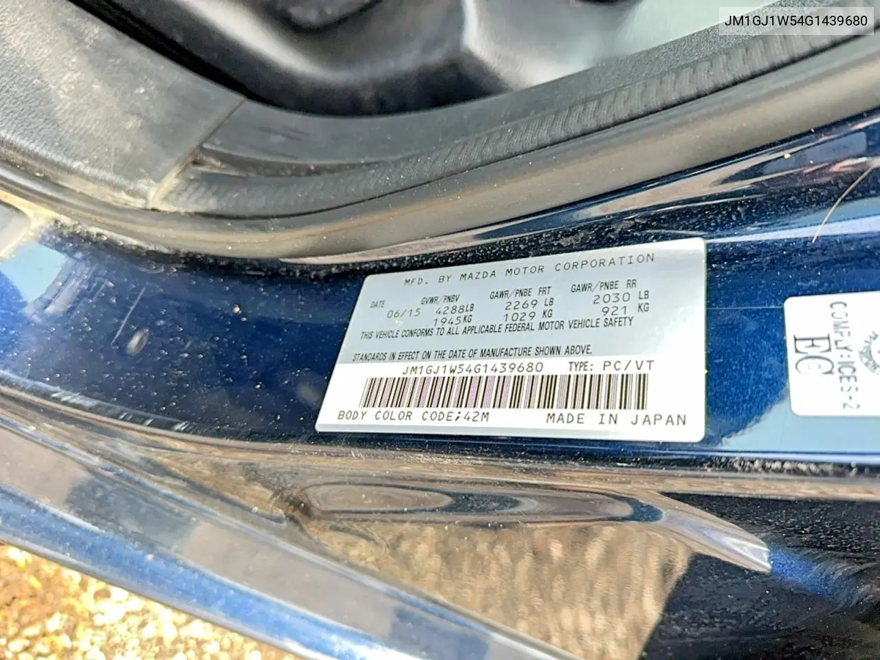 JM1GJ1W54G1439680 2016 Mazda 6 Grand Touring