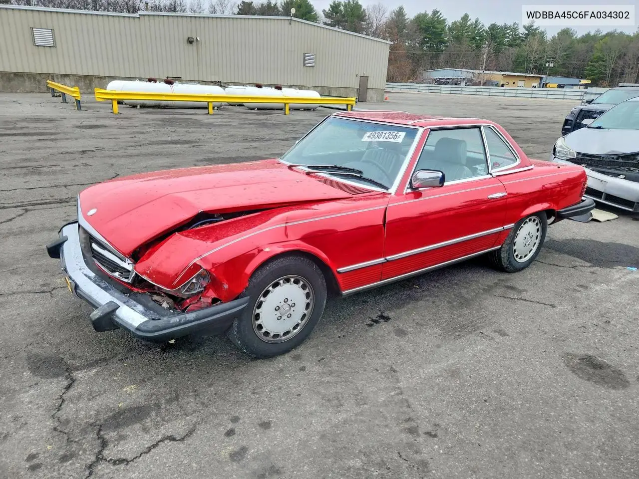 1985 Mercedes-Benz 380 Sl VIN: WDBBA45C6FA034302 Lot: 45696674