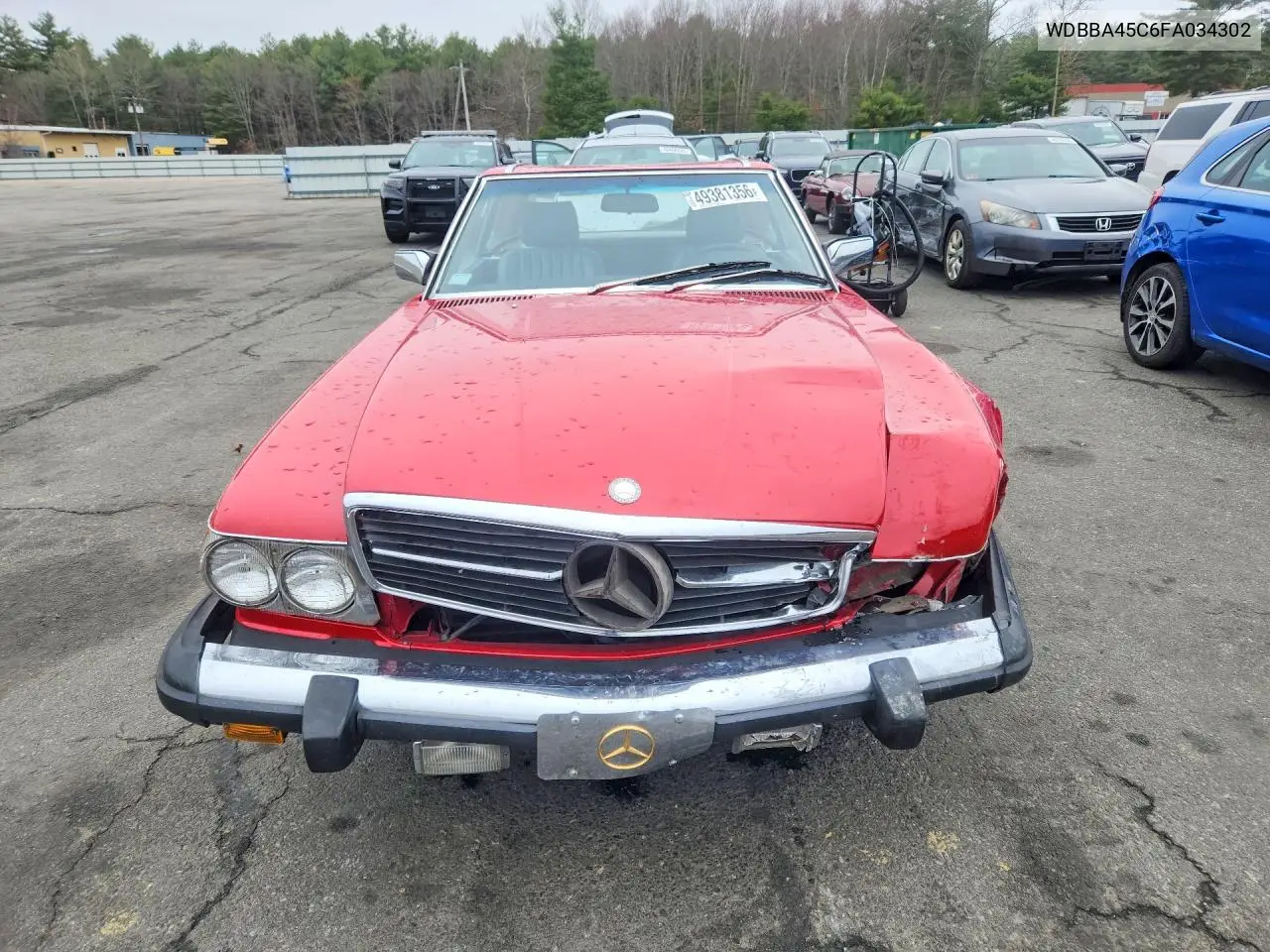 1985 Mercedes-Benz 380 Sl VIN: WDBBA45C6FA034302 Lot: 45696674