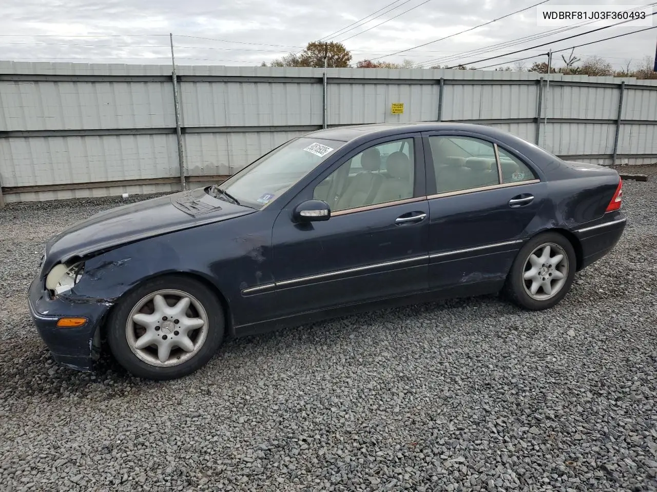 WDBRF81J03F360493 2003 Mercedes-Benz C 240 4Matic