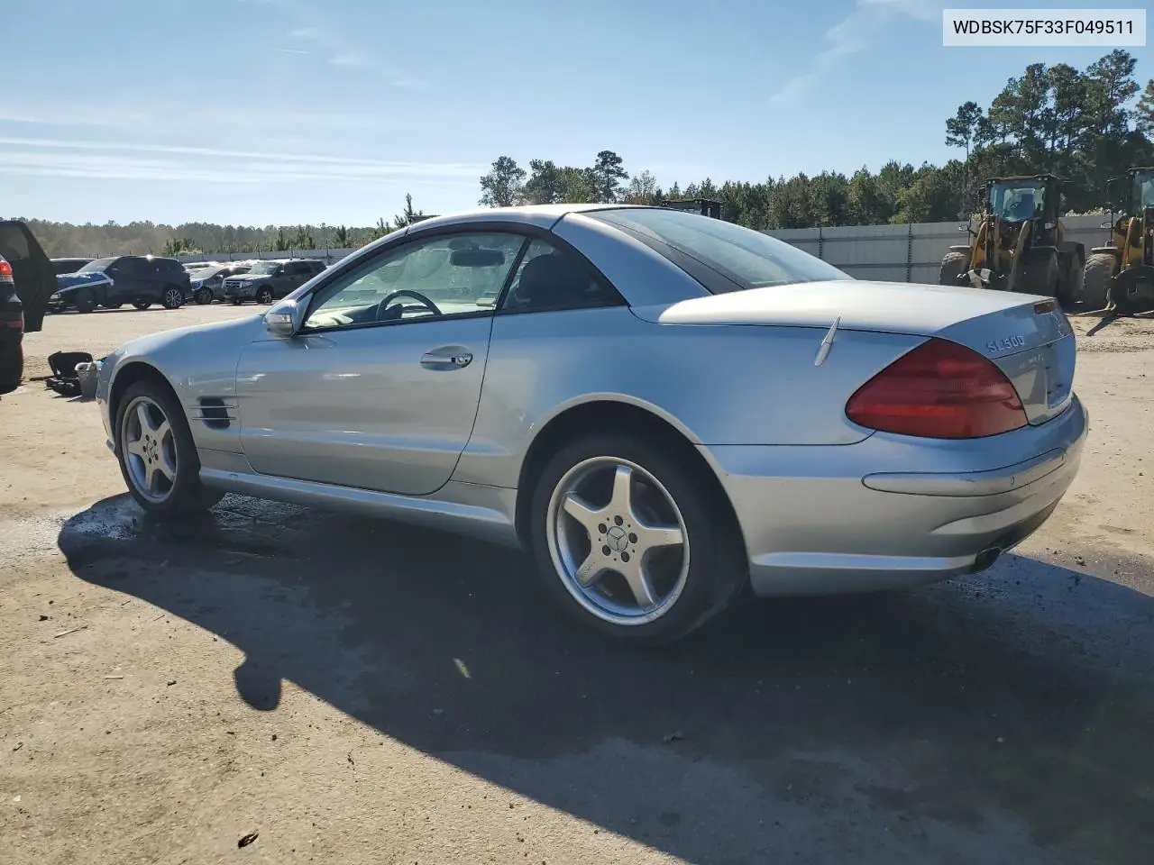 WDBSK75F33F049511 2003 Mercedes-Benz Sl 500R