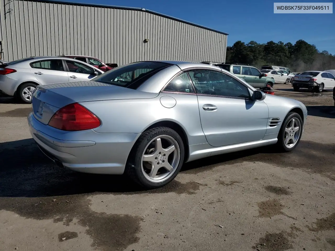 WDBSK75F33F049511 2003 Mercedes-Benz Sl 500R
