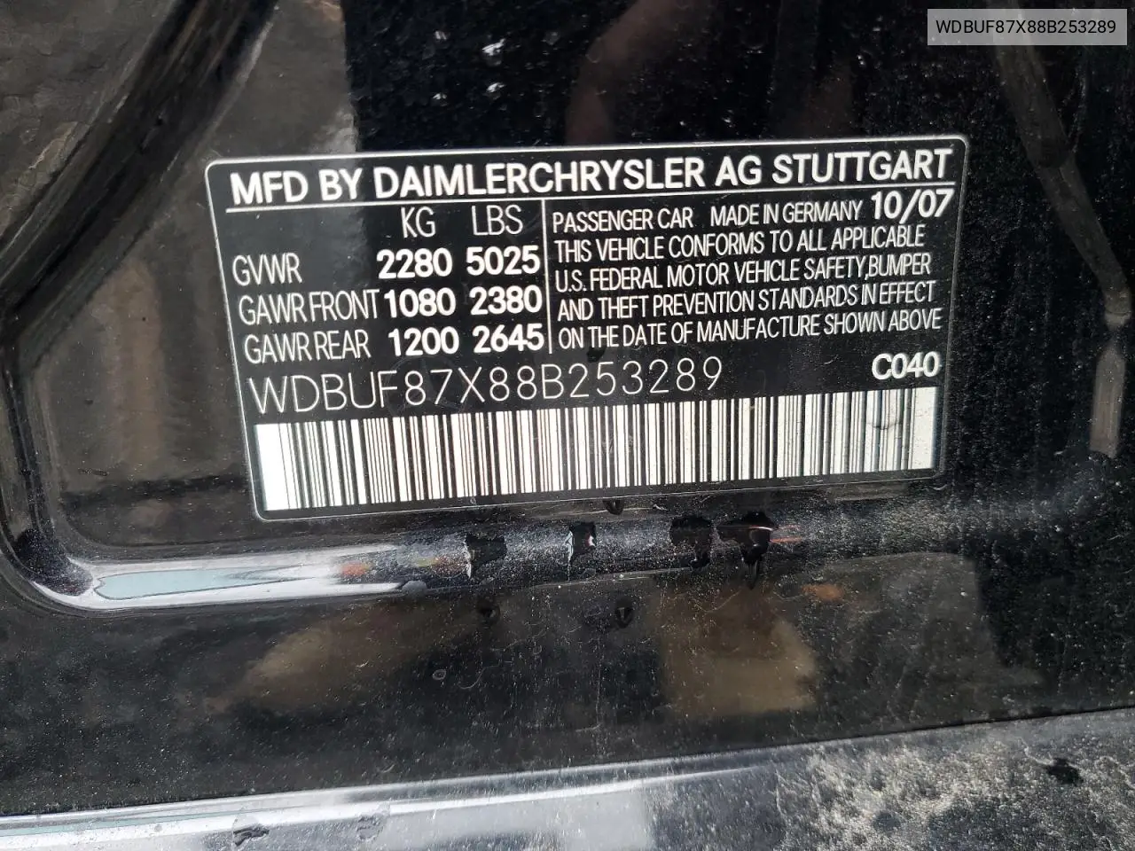 WDBUF87X88B253289 2008 Mercedes-Benz E 350 4Matic