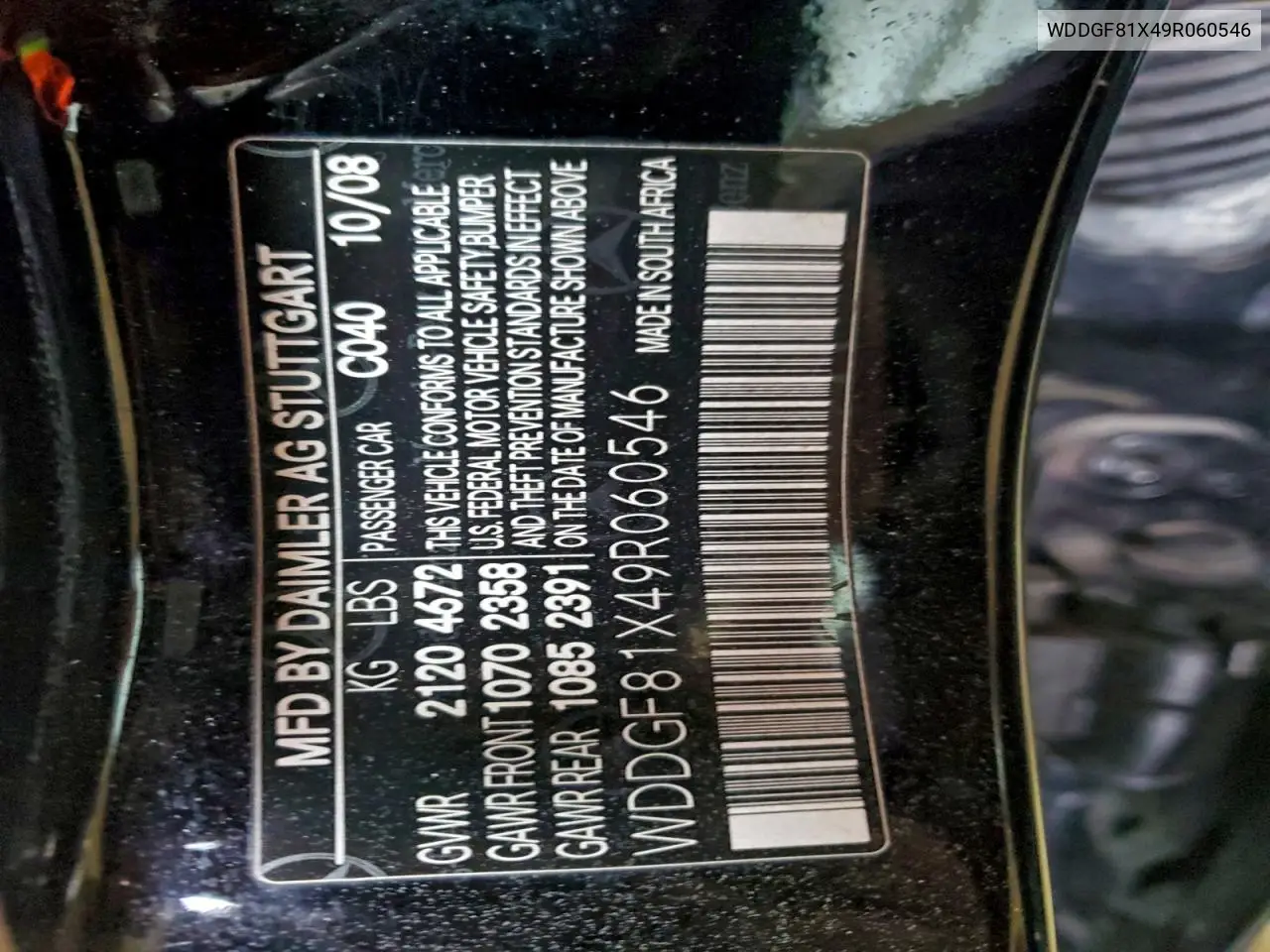 WDDGF81X49R060546 2009 Mercedes-Benz C 300 4Matic