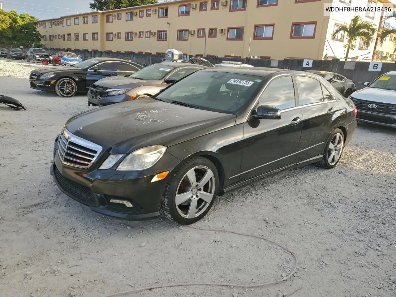 WDDHF8HB8AA218436 2010 Mercedes-Benz E 350 4Matic