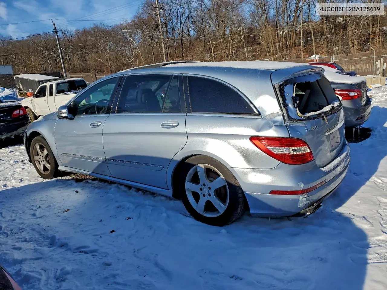 4JGCB6FE2BA125619 2011 Mercedes-Benz R 350 4Matic