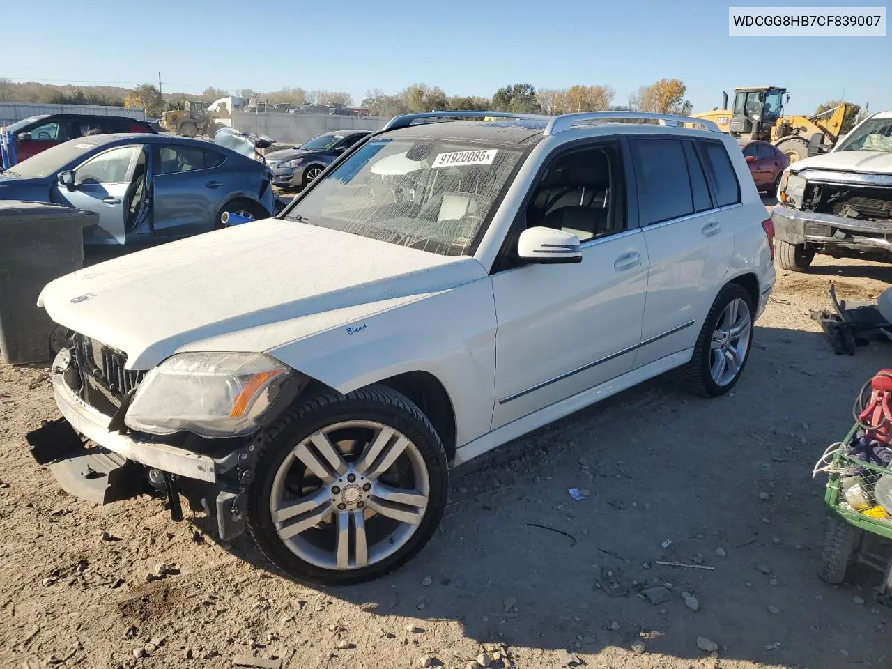 WDCGG8HB7CF839007 2012 Mercedes-Benz Glk 350 4Matic
