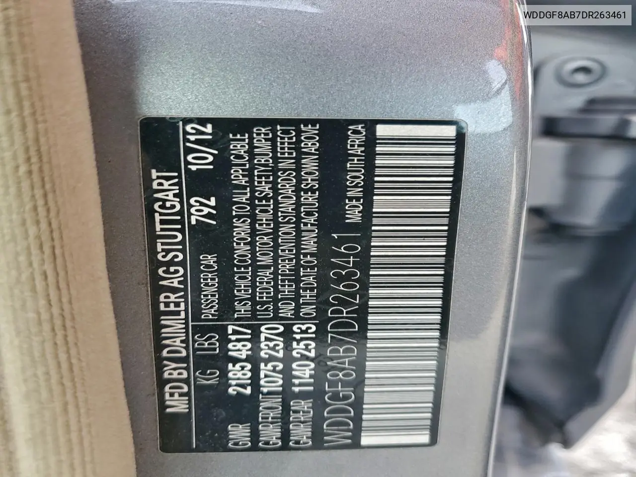 WDDGF8AB7DR263461 2013 Mercedes-Benz C 300 4Matic