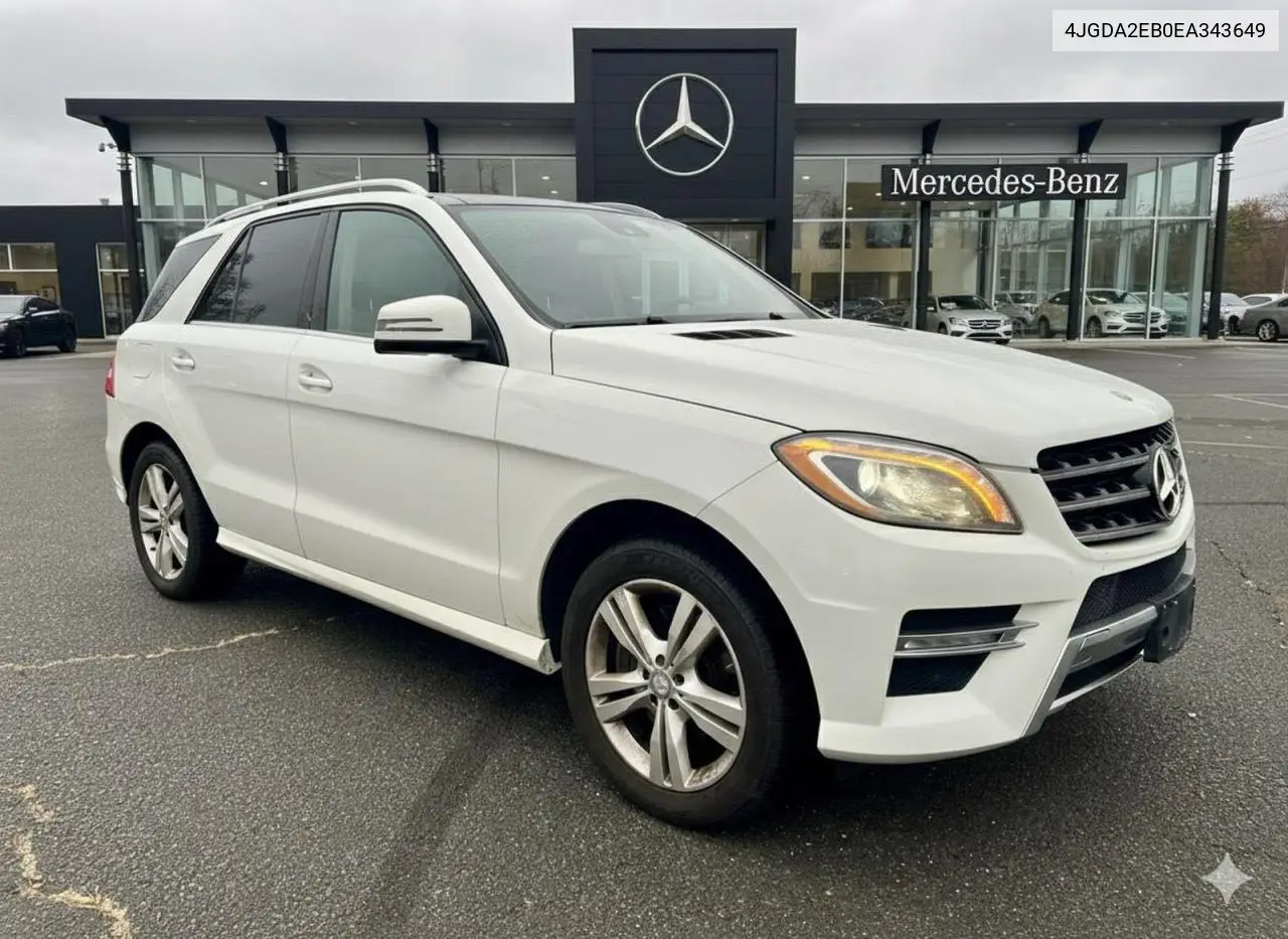 4JGDA2EB0EA343649 2014 Mercedes-Benz Ml 350 Bluetec